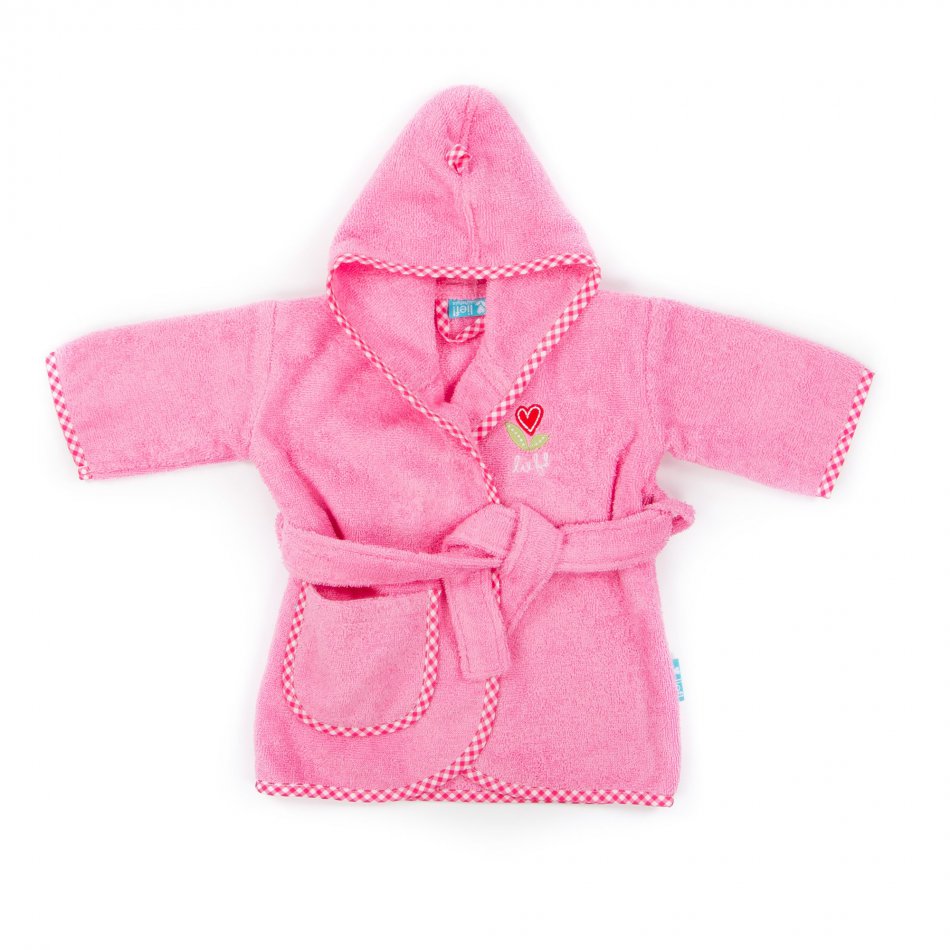 Baby Badjas Girl Uni Roze