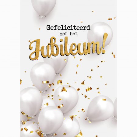 Pensioen Gefeliciteerd Jubileum Ballonnen wit