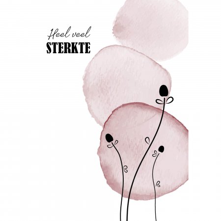 Kaart Condoleance Aquarel purple