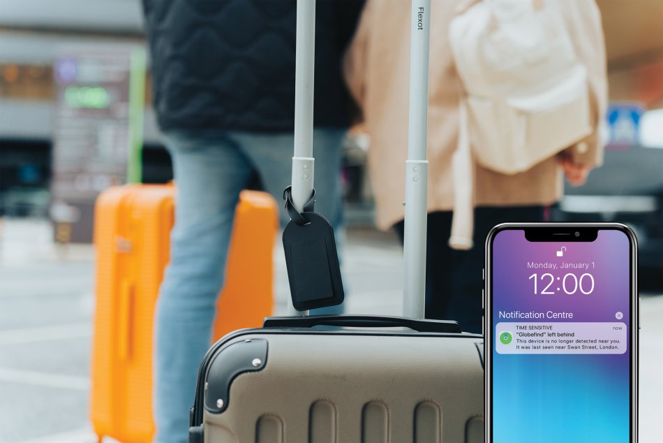 Globetrack RCS rpolyester bagagelabel met wereldwijd bereik