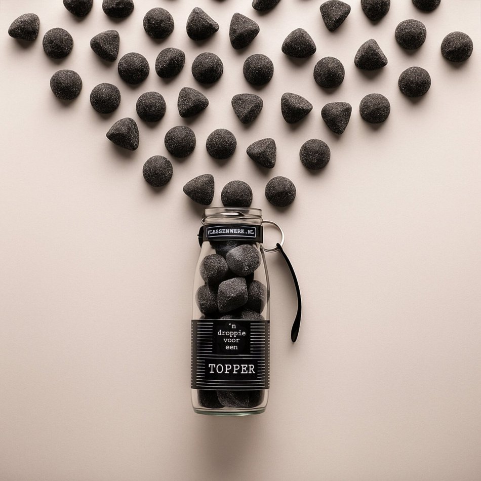 Dropflesje 250 ml ‘n Droppie voor een Topper!