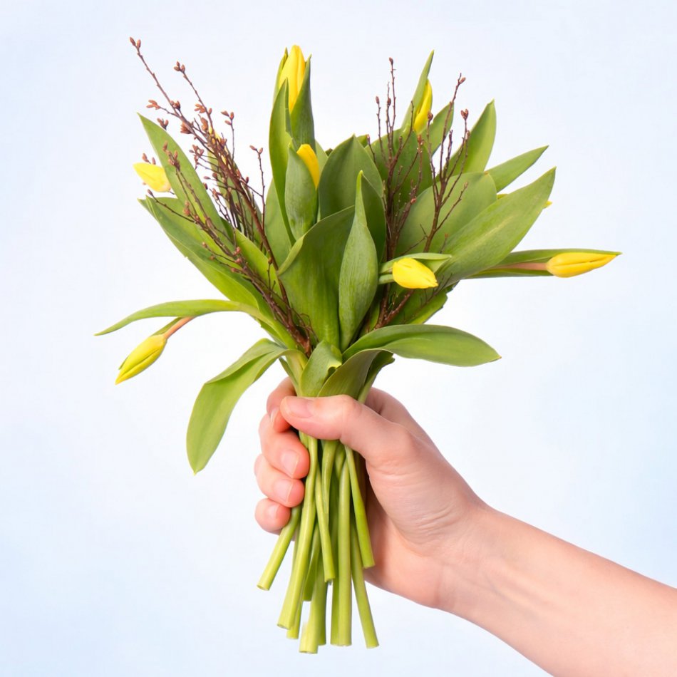 Tulpen Geel brievenbus